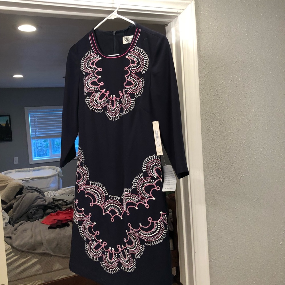 Eliza J dark blue dress size 2 NWT